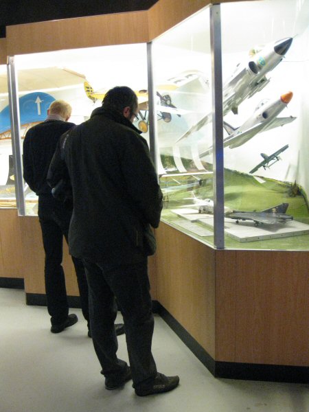 Flera flygplansmodeller var utställda.